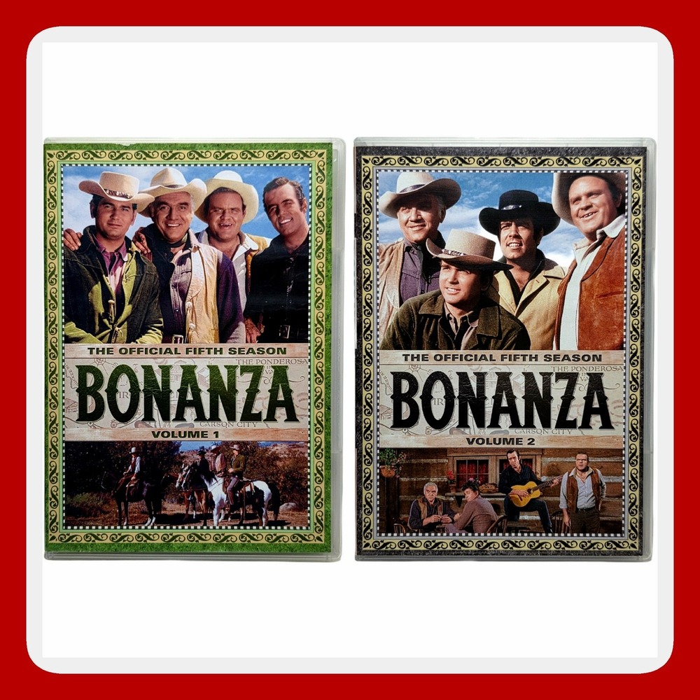 Paramount Bonanza Season Five Volume 1 & 2 DVD Set Complete‎ 9 Disc Retro TV